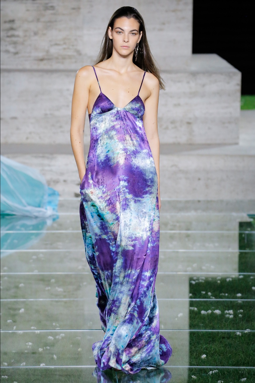 Salvatore Ferragammo нежное платье в оттенках фиолетового